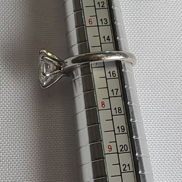 DIAMONIQUE by QVC | 2.00ct Round 100-Facet Solitaire Ring Brilliant Sparkles - Picture 9 of 9